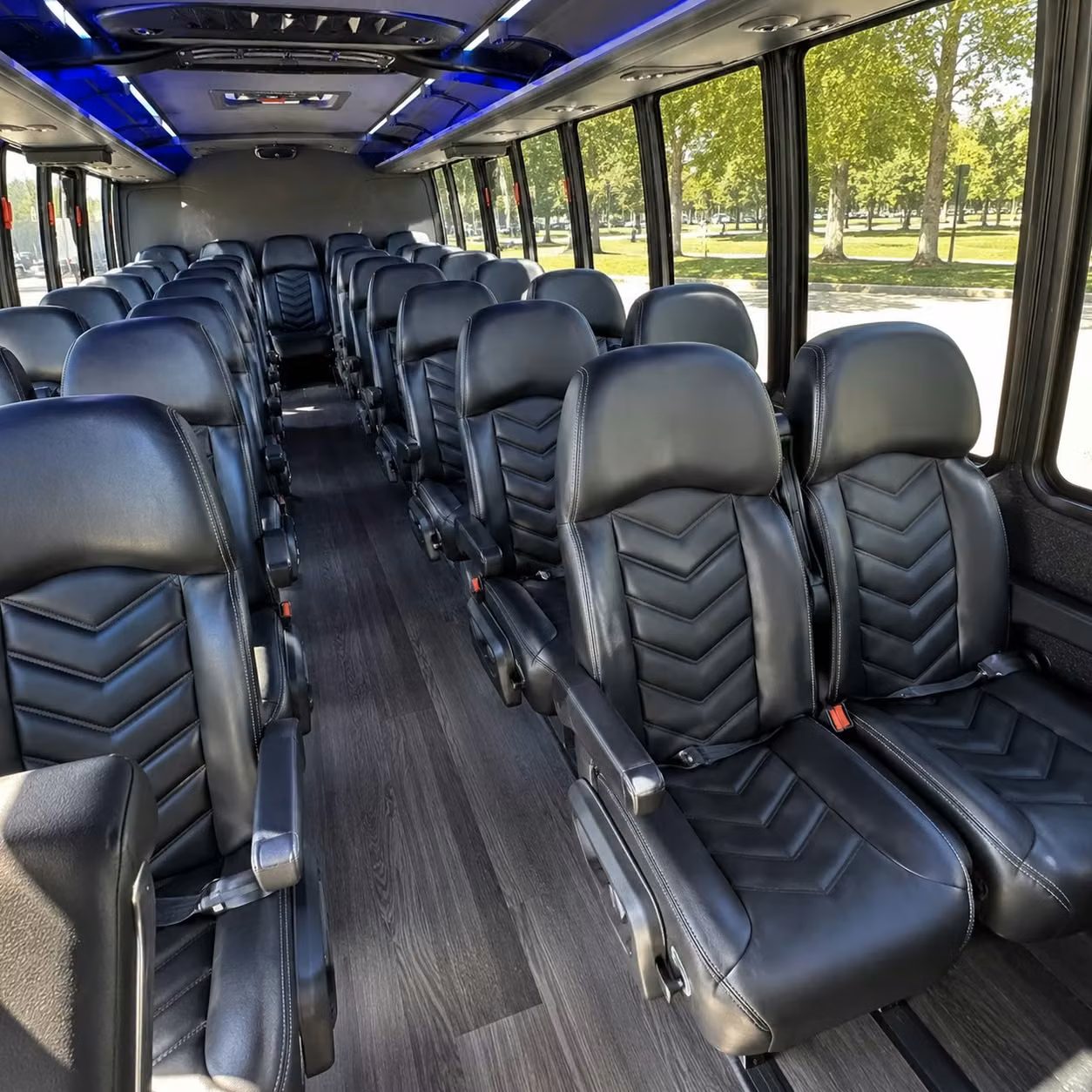 28 passenger minibus interior