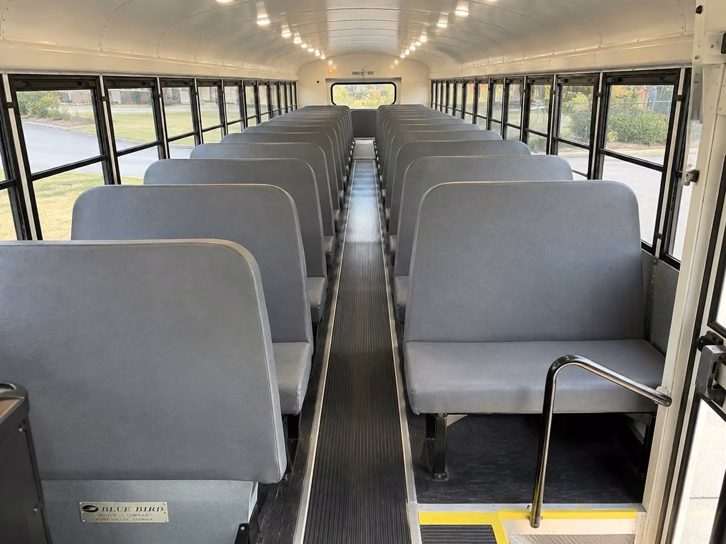 school bus inside